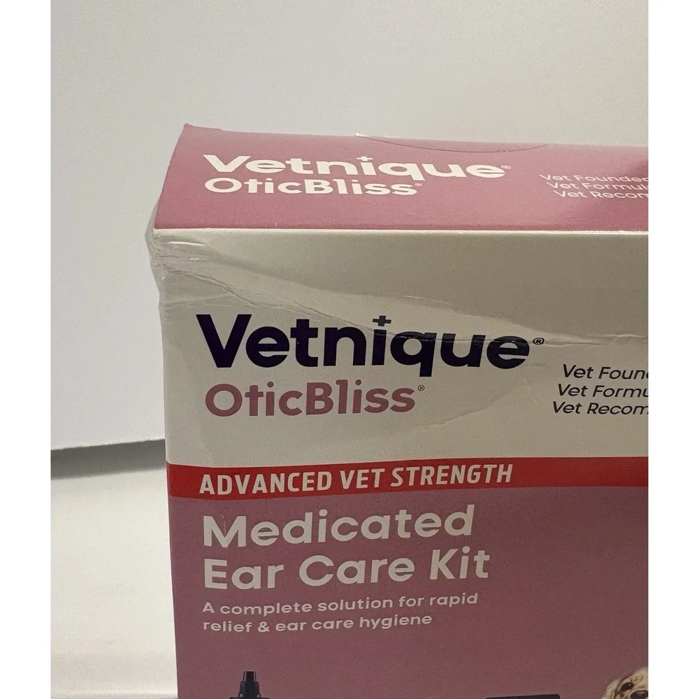 Vetnique OticBliss Medicated Ear Care Kit for Dogs & Cats Advanced Vet Strength